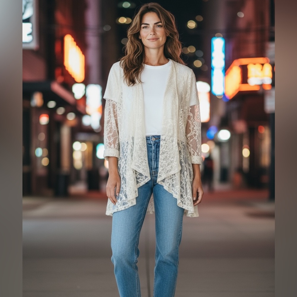 Miss Chievous Ivory Lace Cardigan 1 X